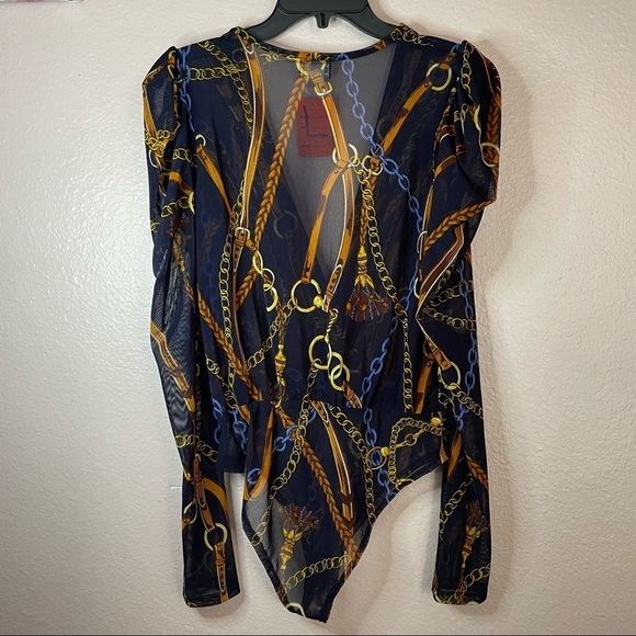 Chain Print Bodysuit - Picture 5 of 5